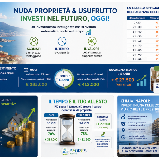 Nuda Proprietà ed usufrutto. Cosìè, come si Calcola e perchè può essere uno degli investimenti immobiliari più intelligenti a Napoli con 360RES
