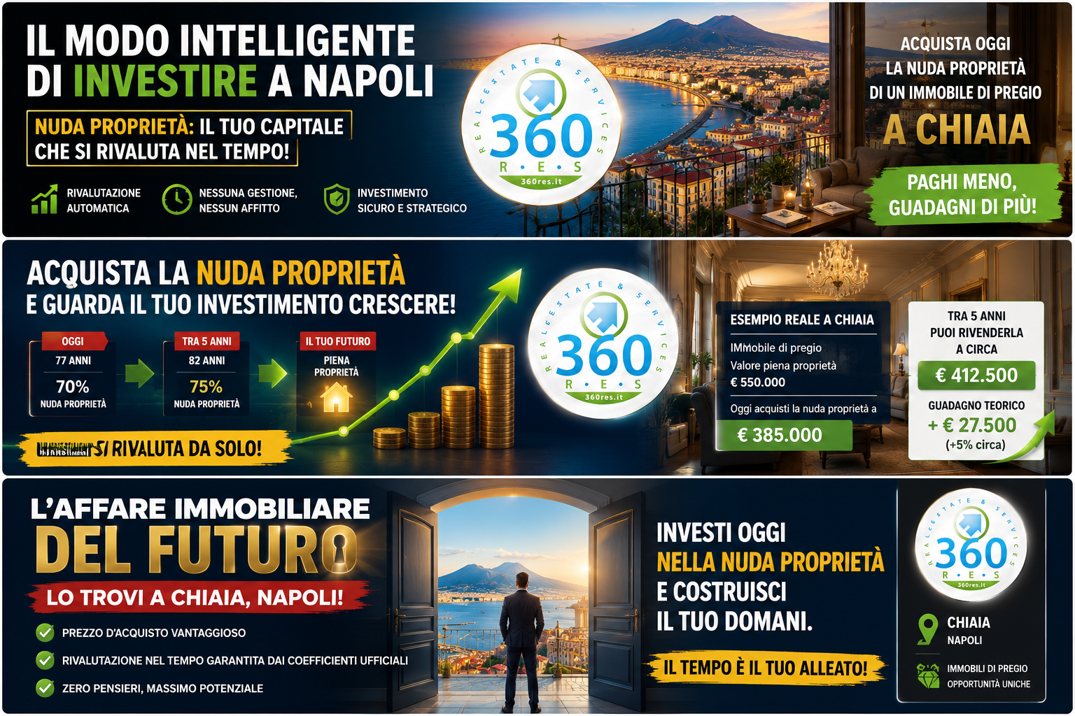 Nuda Proprietà ed usufrutto. Cosìè, come si Calcola e perchè può essere uno degli investimenti immobiliari più intelligenti a Napoli con 360RES
